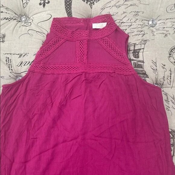 CHANCE Elegant Magenta Mini Dress - Picture 2 of 11